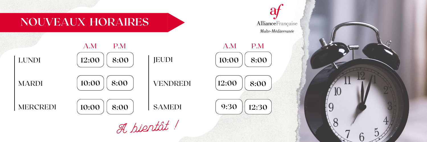 Bannière changement horaires
